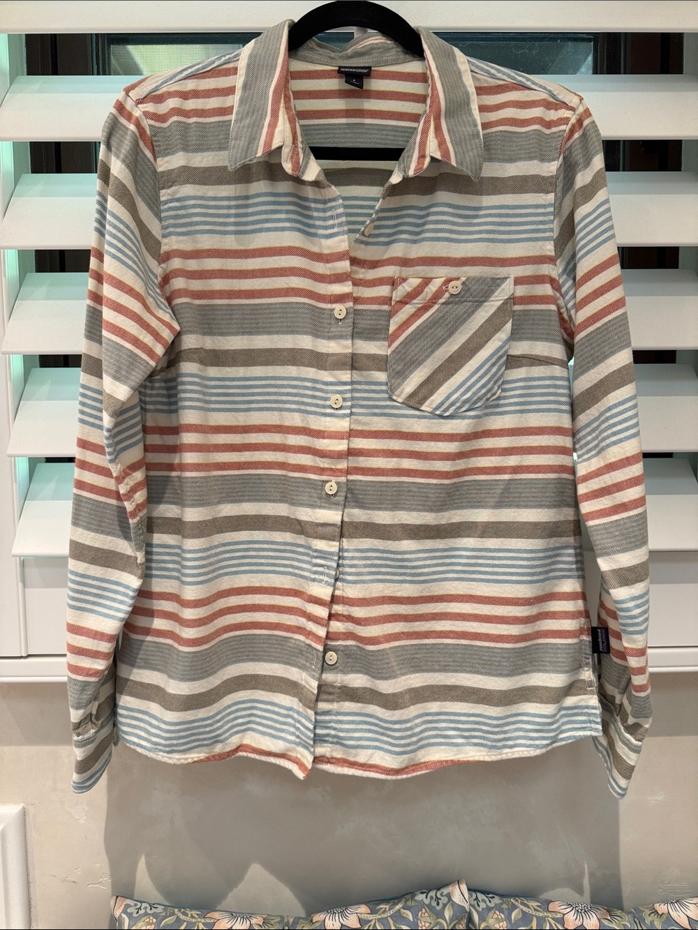 Patagonia lightweight flannel striped button down